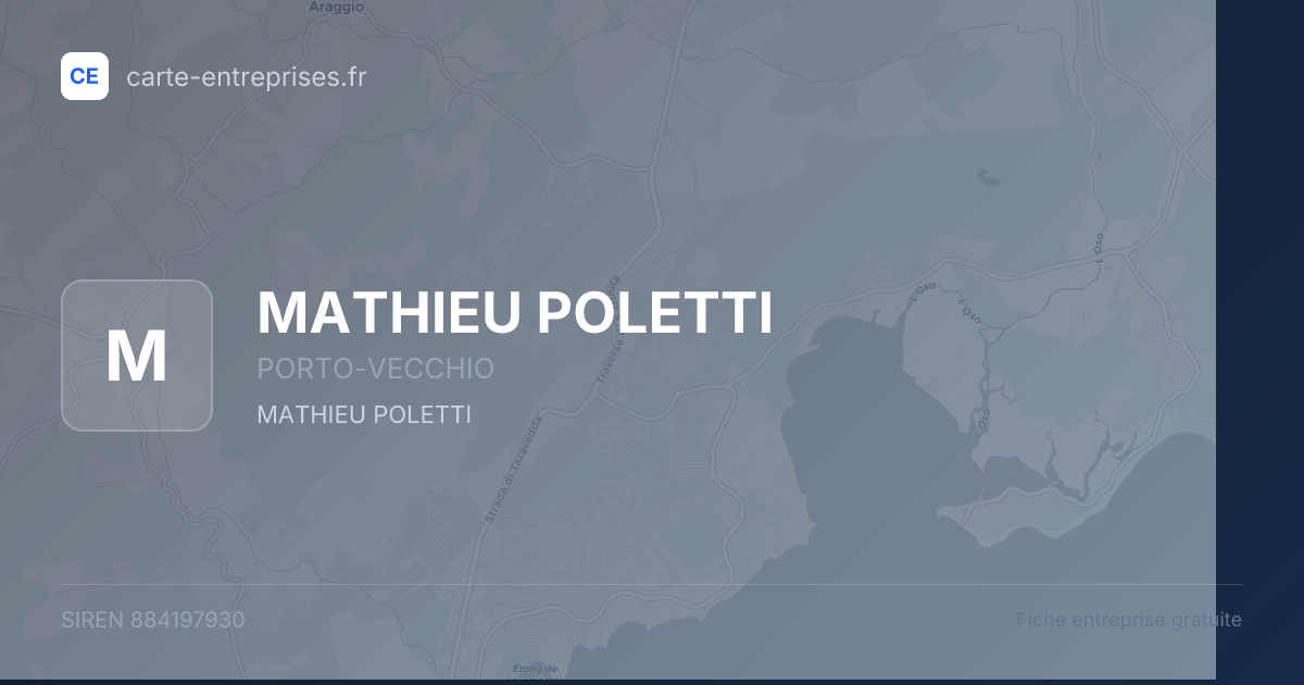 MATHIEU POLETTI — 884197930 — fiche entreprise