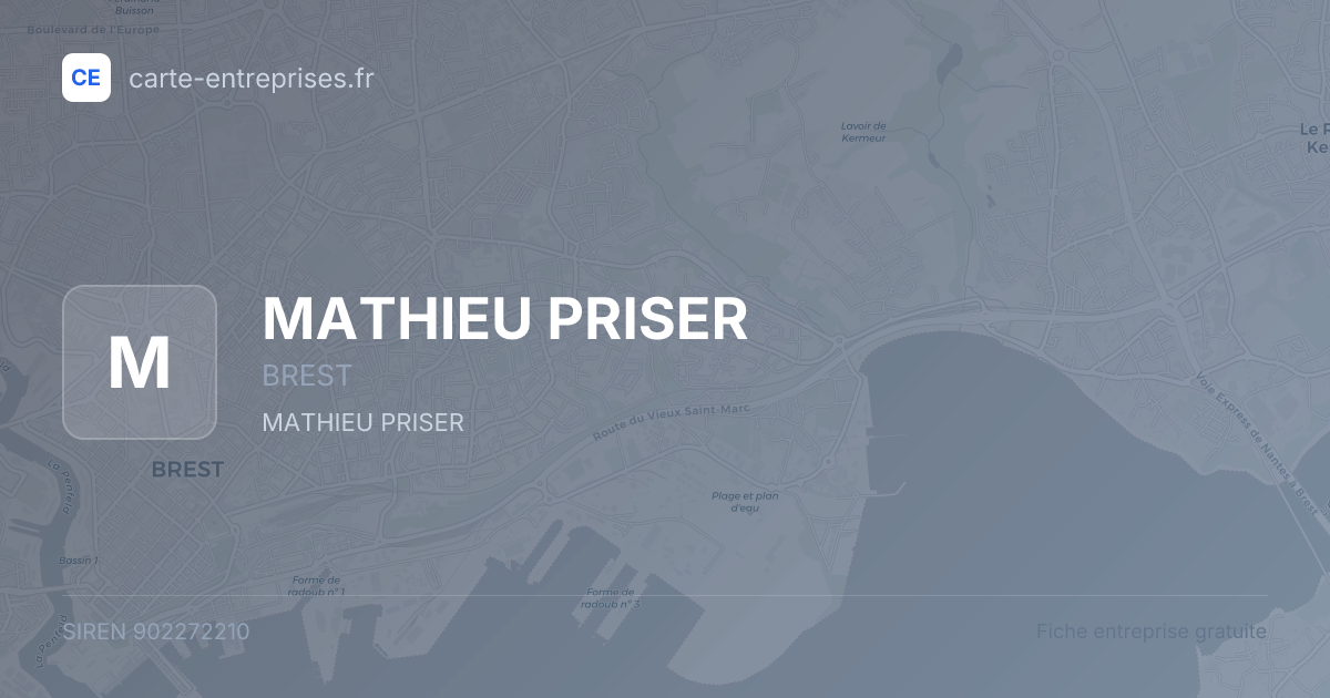 MATHIEU PRISER — 902272210 — fiche entreprise