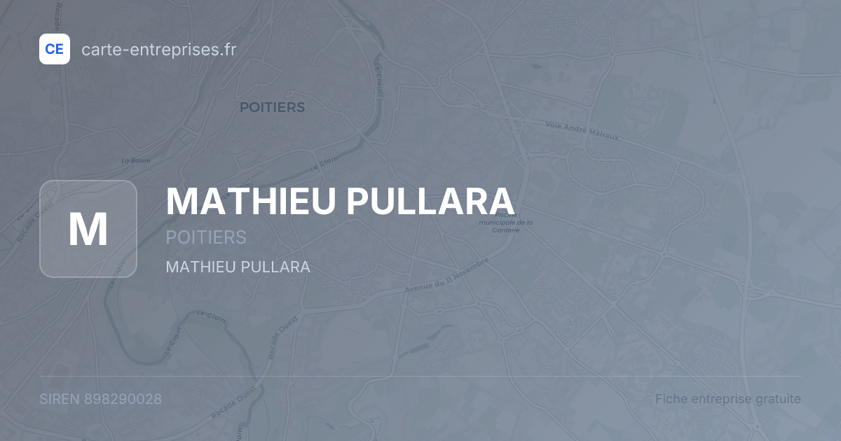 MATHIEU PULLARA — 898290028 — fiche entreprise