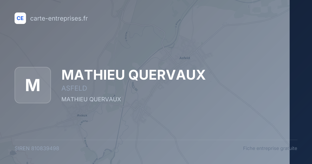 MATHIEU QUERVAUX — 810839498 — fiche entreprise