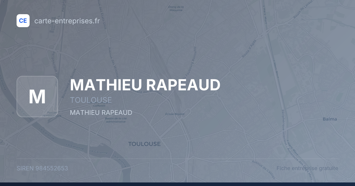 MATHIEU RAPEAUD — 984552653 — fiche entreprise