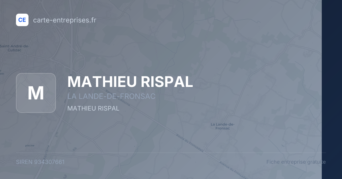 MATHIEU RISPAL — 934307661 — fiche entreprise