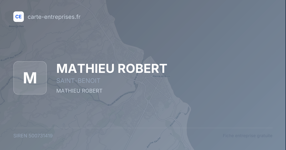 MATHIEU ROBERT — 500731419 — fiche entreprise