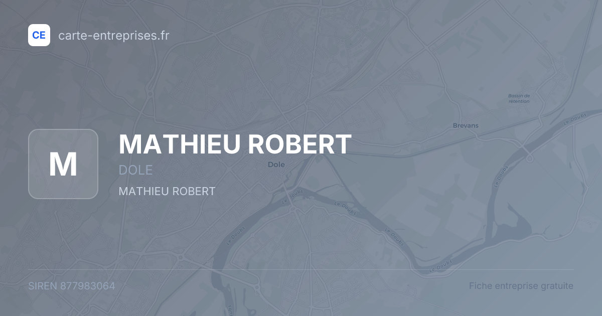 MATHIEU ROBERT — 877983064 — fiche entreprise