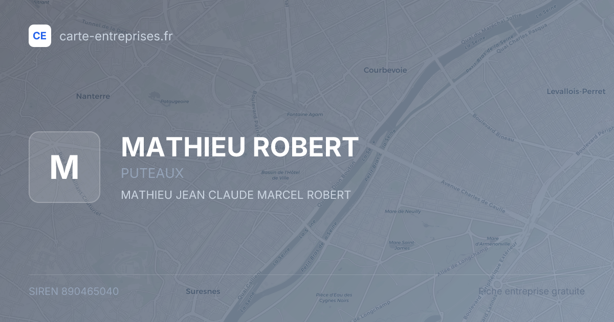 MATHIEU ROBERT — 890465040 — fiche entreprise