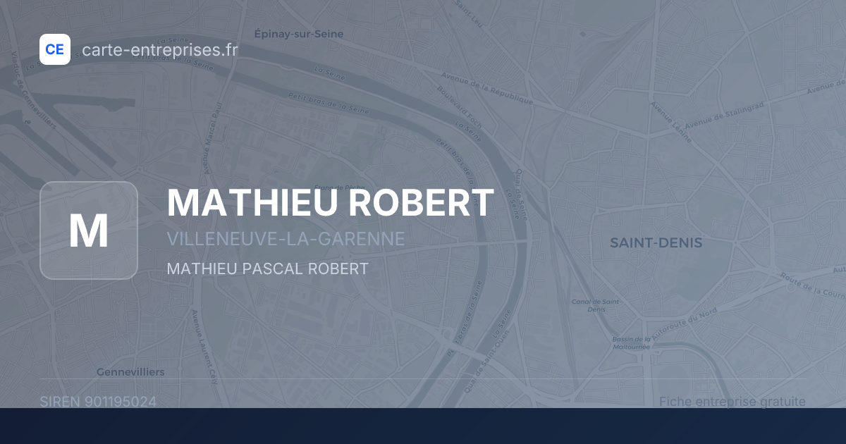 MATHIEU ROBERT — 901195024 — fiche entreprise