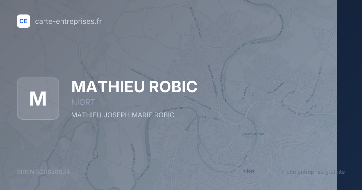 MATHIEU ROBIC — 920838034 — fiche entreprise