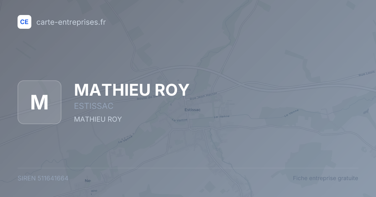 MATHIEU ROY — 511641664 — fiche entreprise