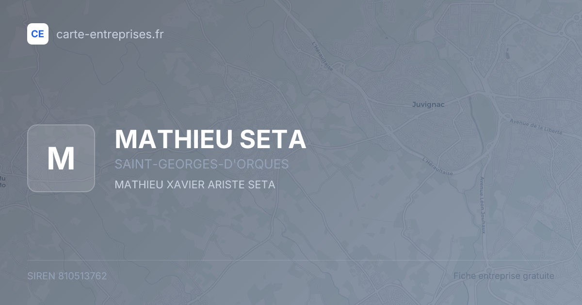 MATHIEU SETA — 810513762 — fiche entreprise