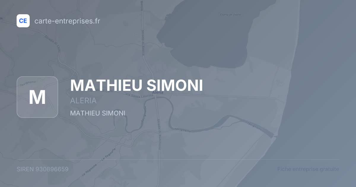 MATHIEU SIMONI — 930896659 — fiche entreprise
