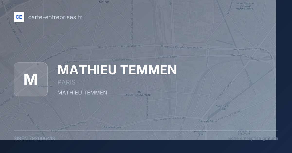 MATHIEU TEMMEN — 792006413 — fiche entreprise