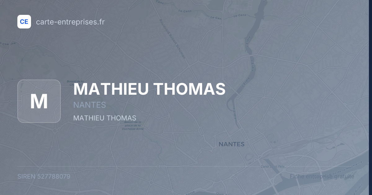 MATHIEU THOMAS — 527788079 — fiche entreprise