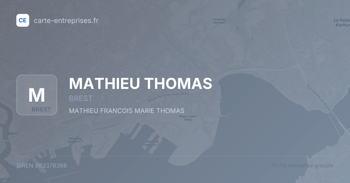 MATHIEU THOMAS — 883378366 — fiche entreprise