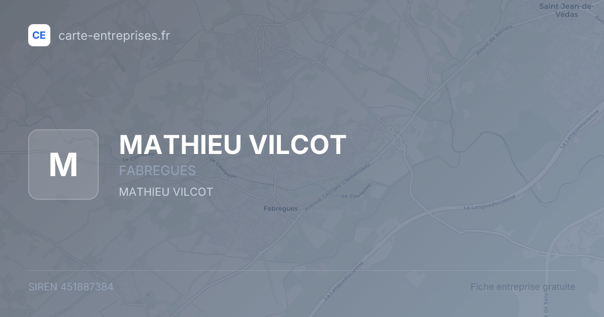 MATHIEU VILCOT — 451887384 — fiche entreprise