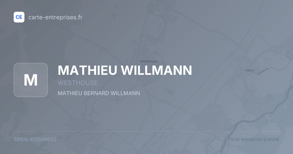 MATHIEU WILLMANN — 403588692 — fiche entreprise