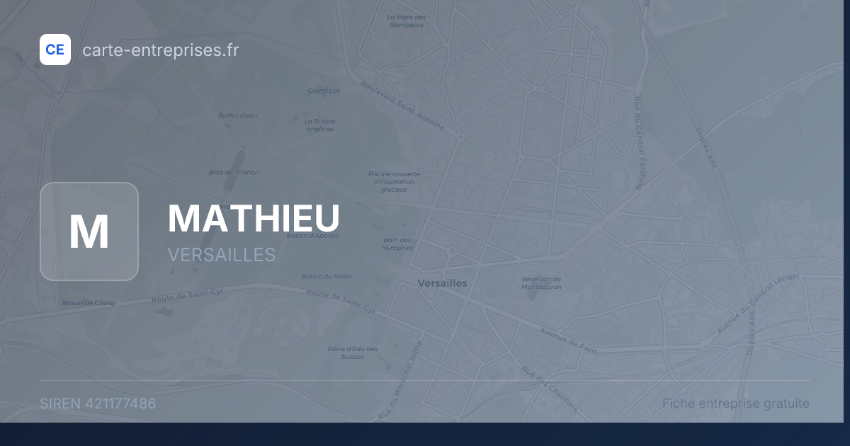 MATHIEU — 421177486 — fiche entreprise