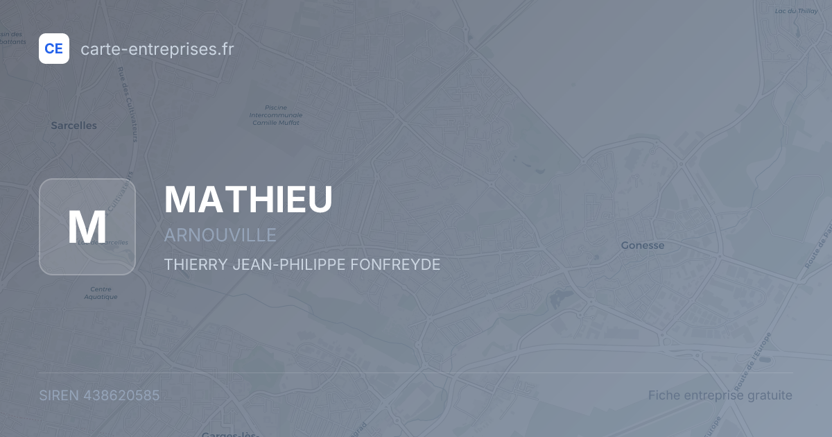 MATHIEU — 438620585 — fiche entreprise