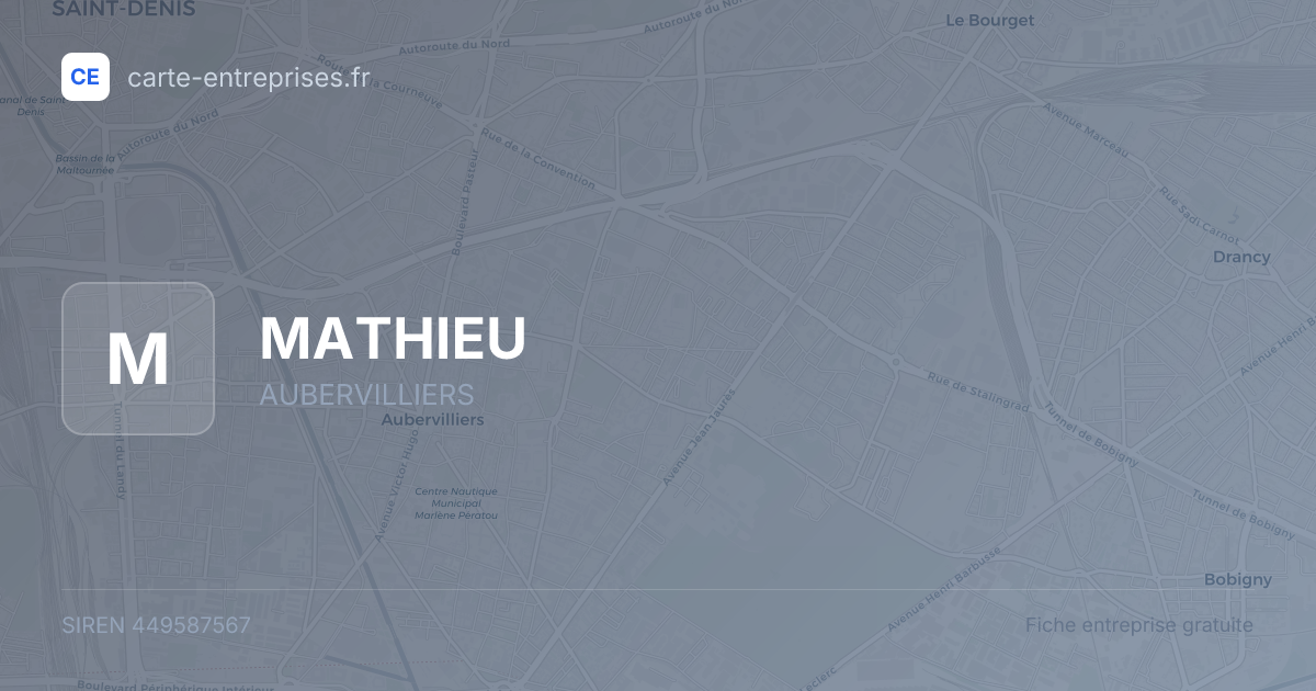 MATHIEU — 449587567 — fiche entreprise