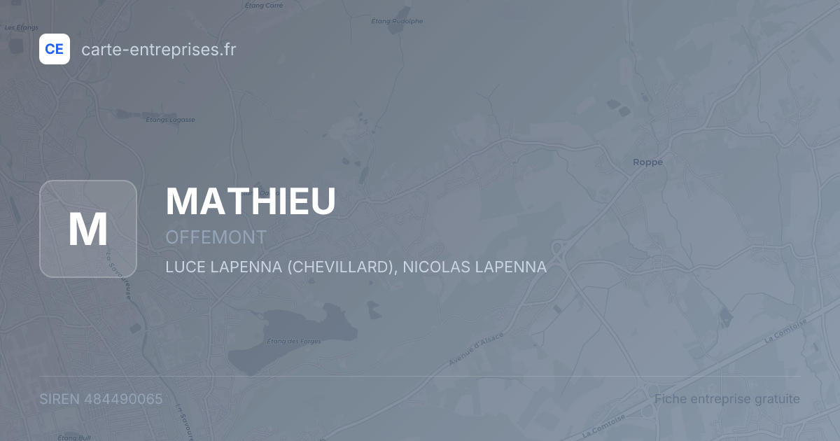 MATHIEU — 484490065 — fiche entreprise