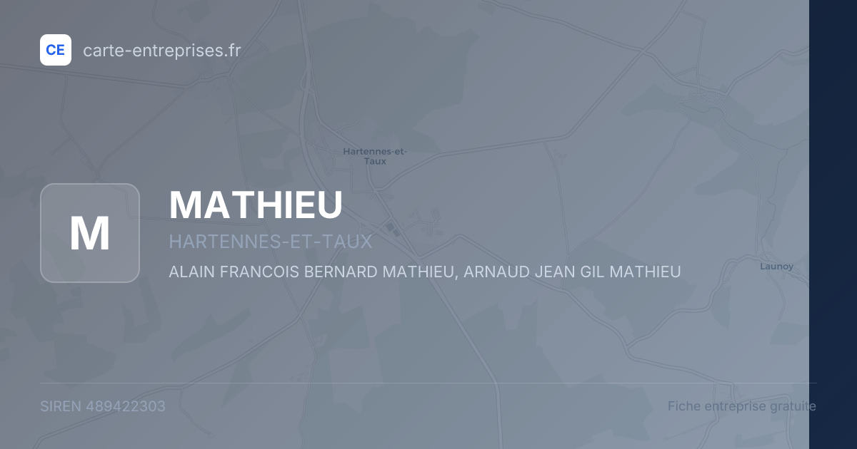 MATHIEU — 489422303 — fiche entreprise