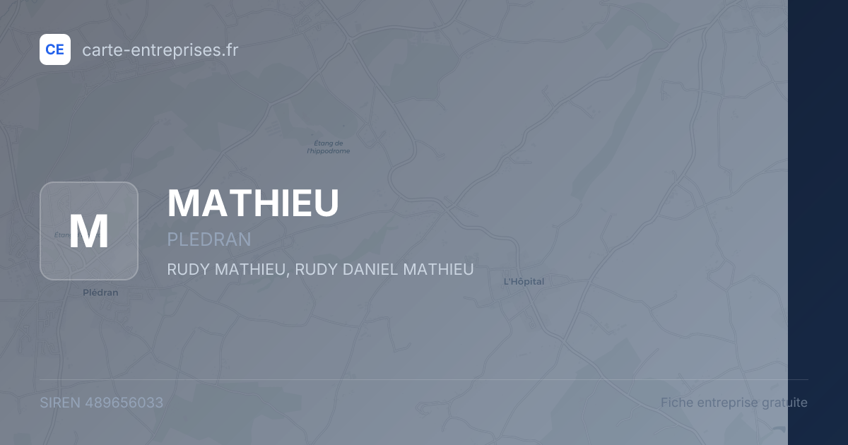 MATHIEU — 489656033 — fiche entreprise
