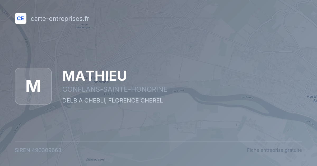 MATHIEU — 490309663 — fiche entreprise