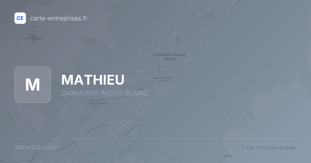 MATHIEU — 528433287 — fiche entreprise