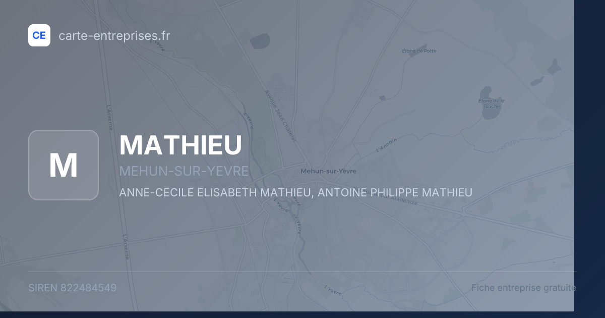 MATHIEU — 822484549 — fiche entreprise