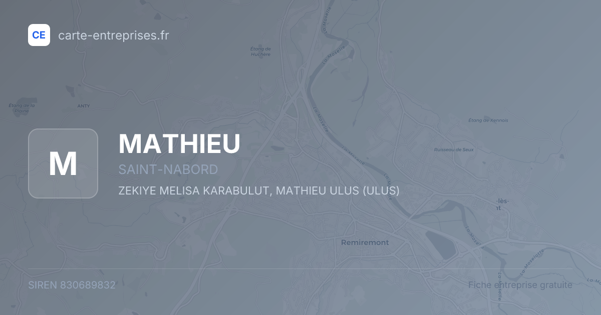MATHIEU — 830689832 — fiche entreprise
