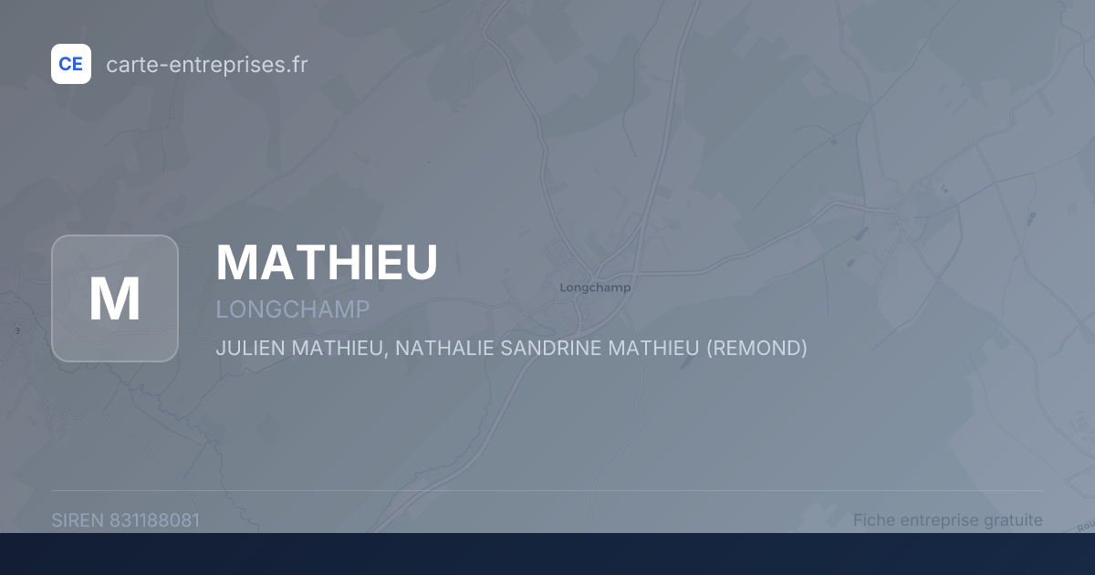 MATHIEU — 831188081 — fiche entreprise