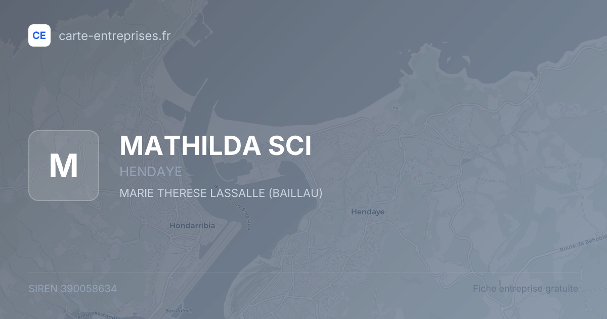 MATHILDA SCI — 390058634 — fiche entreprise