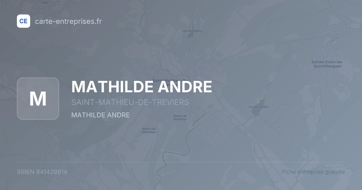 MATHILDE ANDRE — 841429814 — fiche entreprise