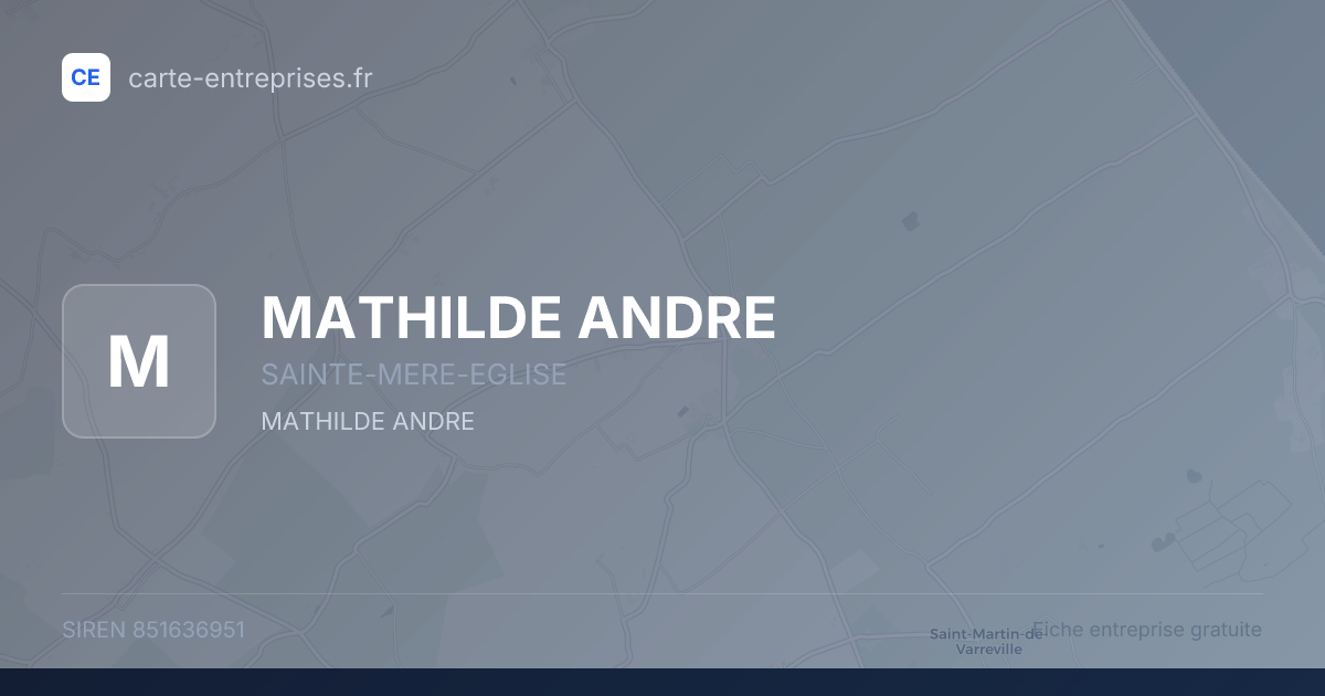 MATHILDE ANDRE — 851636951 — fiche entreprise