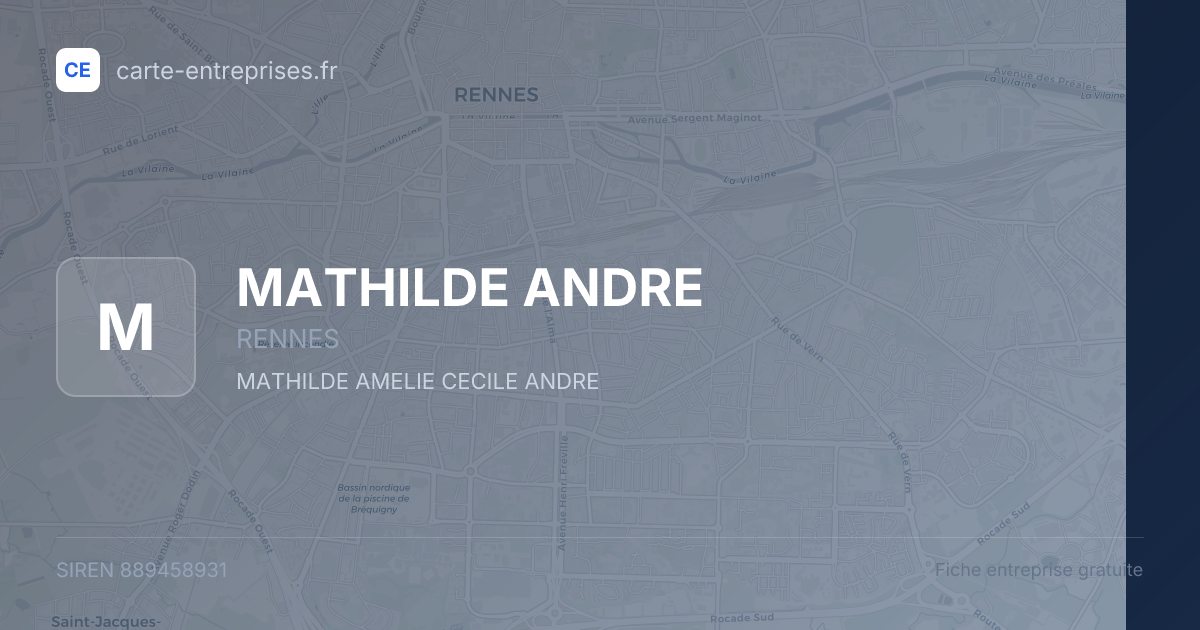 MATHILDE ANDRE — 889458931 — fiche entreprise