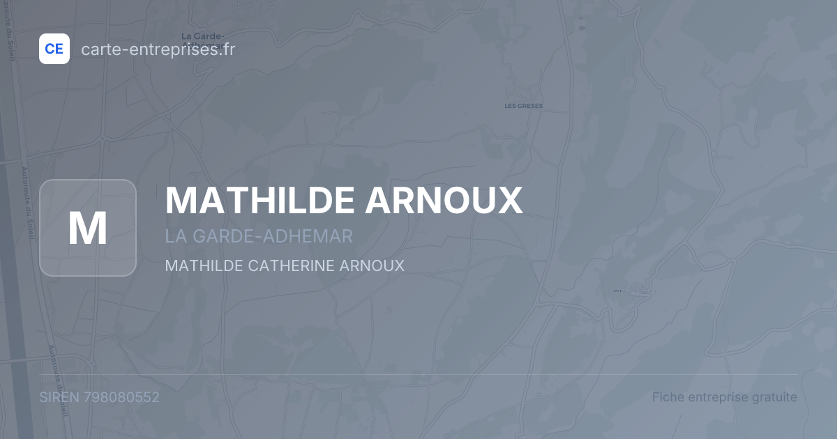 MATHILDE ARNOUX — 798080552 — fiche entreprise