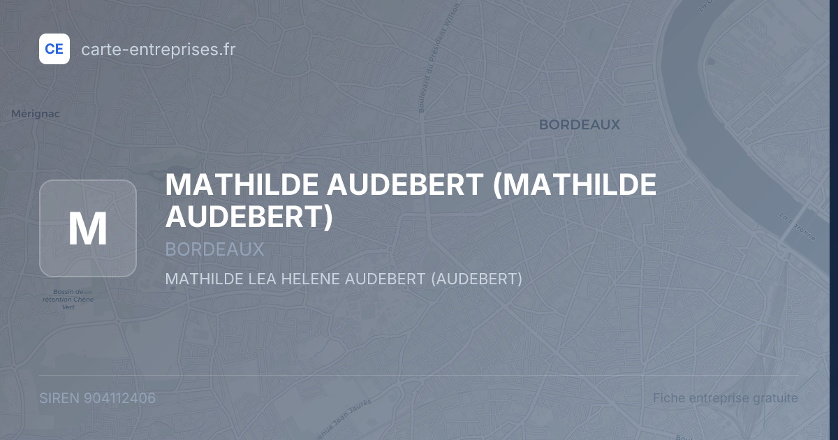 MATHILDE AUDEBERT — 904112406 — fiche entreprise