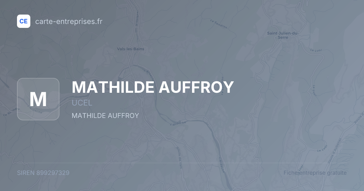 MATHILDE AUFFROY — 899297329 — fiche entreprise