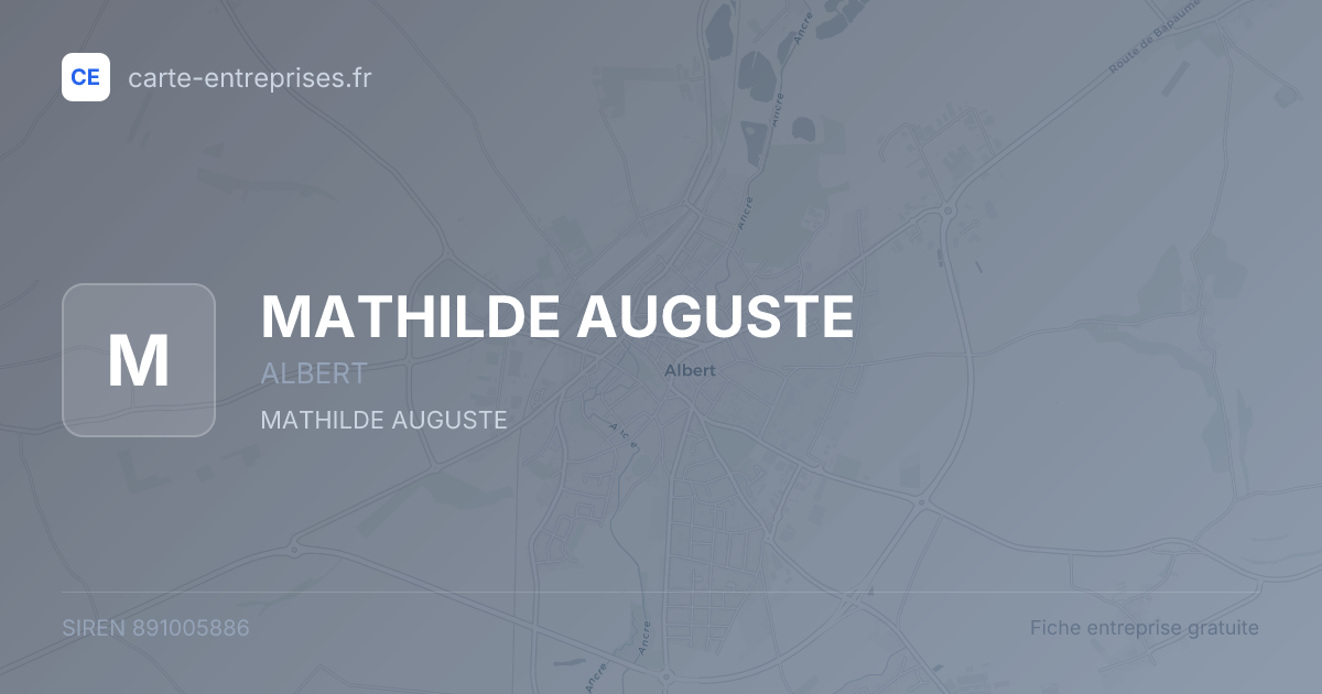 MATHILDE AUGUSTE — 891005886 — fiche entreprise