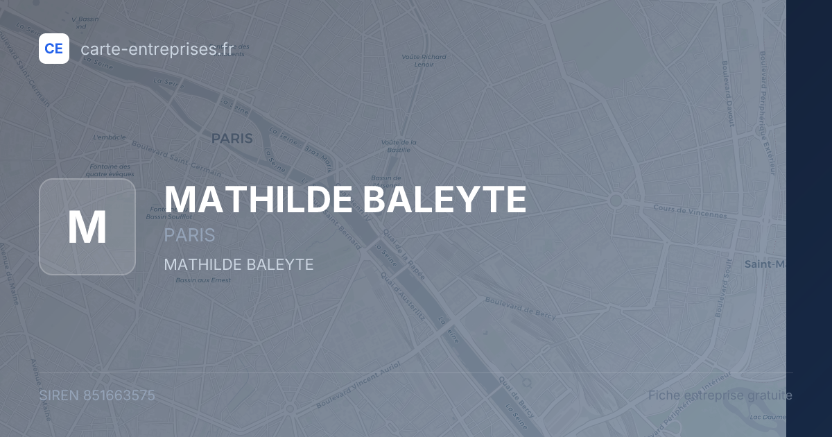 MATHILDE BALEYTE — 851663575 — fiche entreprise
