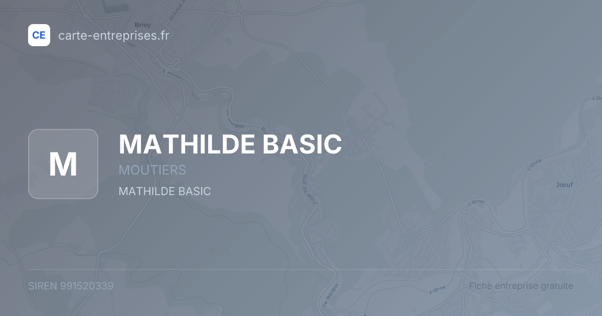 MATHILDE BASIC — 991520339 — fiche entreprise