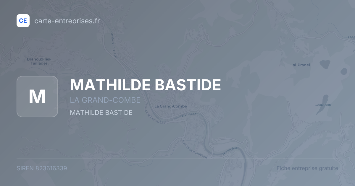 MATHILDE BASTIDE — 823616339 — fiche entreprise