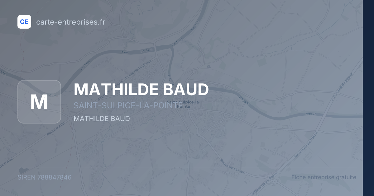 MATHILDE BAUD — 788847846 — fiche entreprise