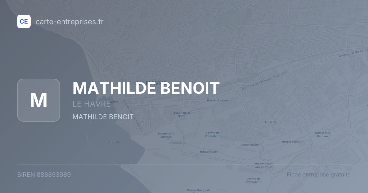 MATHILDE BENOIT — 888893989 — fiche entreprise