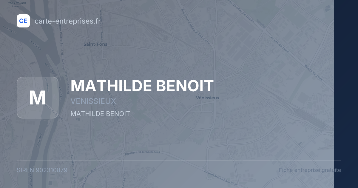MATHILDE BENOIT — 902310879 — fiche entreprise