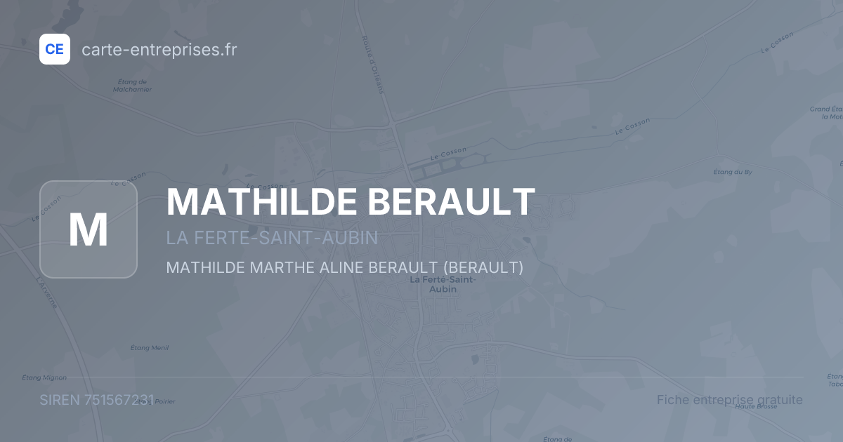 MATHILDE BERAULT — 751567231 — fiche entreprise