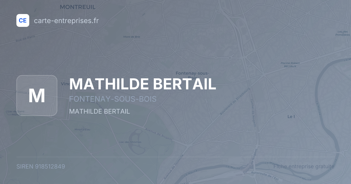 MATHILDE BERTAIL — 918512849 — fiche entreprise