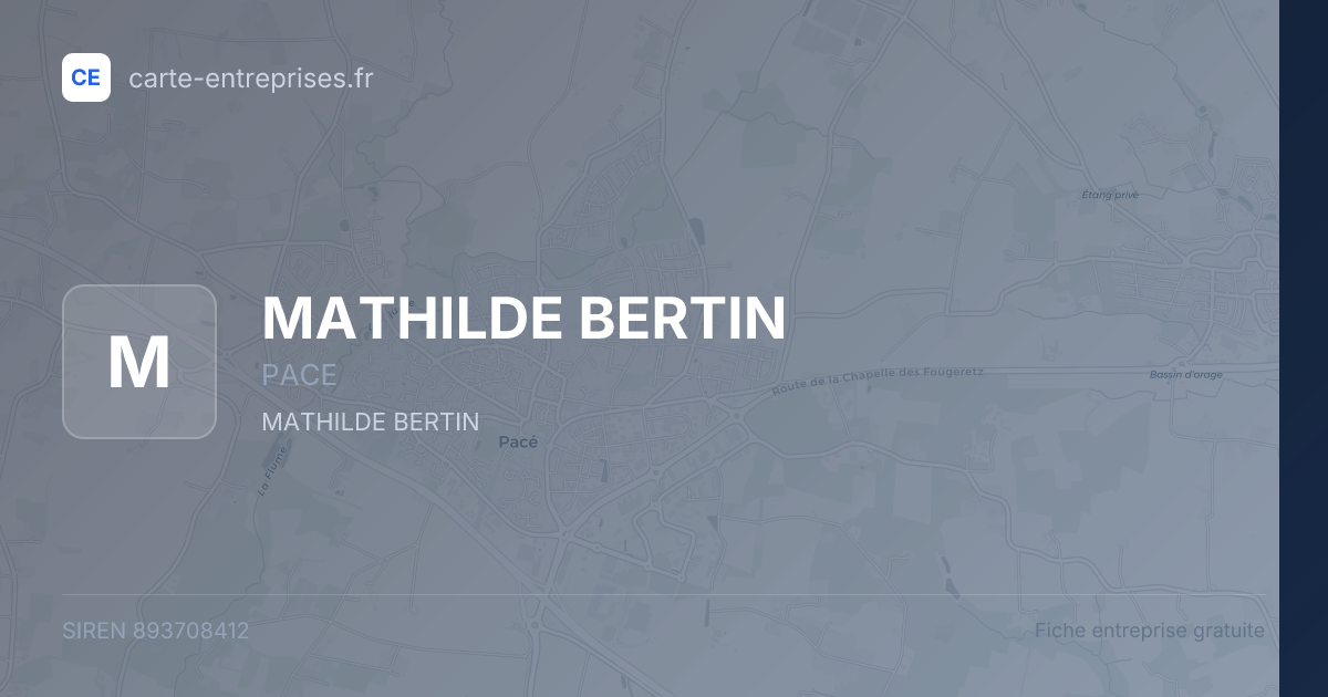 MATHILDE BERTIN — 893708412 — fiche entreprise