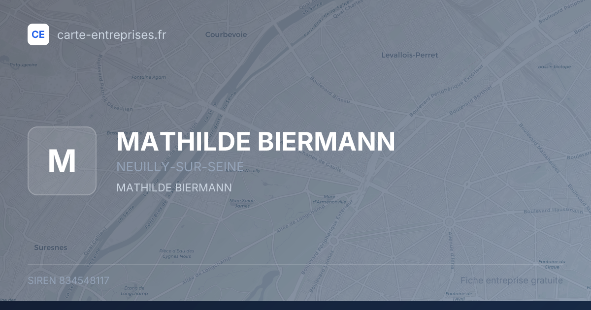 MATHILDE BIERMANN — 834548117 — fiche entreprise