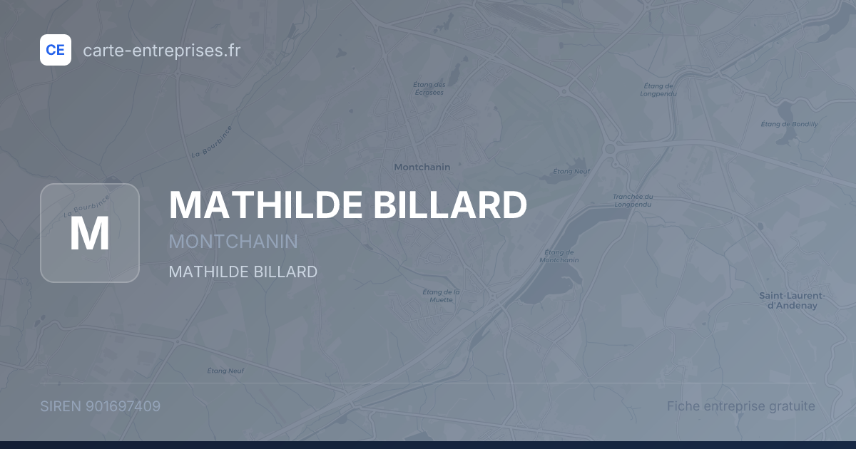 MATHILDE BILLARD — 901697409 — fiche entreprise