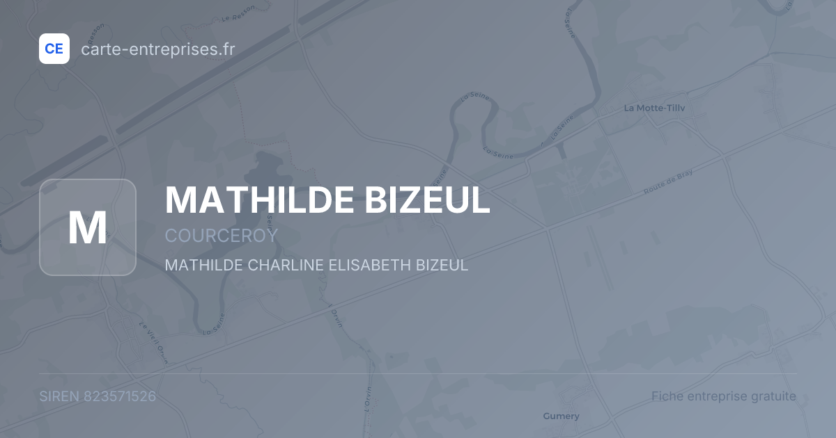 MATHILDE BIZEUL — 823571526 — fiche entreprise
